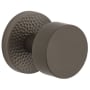 Viaggio Circolo Hammered Solid Brass Non-Turning One-Sided Dummy Door Knob with Rosette Titanium Gray