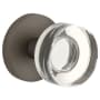 Viaggio Circolo Solid Brass Non-Turning One-Sided Dummy Door Knob with Crystal Knob and Circolo Rosette Titanium Gray