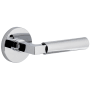 Viaggio Circolo Right Handed Solid Brass Non-Turning One-Sided Dummy Door Lever with Contempo Lever and Circolo Rosette Bright Chrome