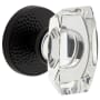 Viaggio Circolo Hammered Solid Brass Non-Turning Two-Sided Dummy Door Knob Set with Stella Crystal Knob and Circolo Hammered Rosette Satin Black