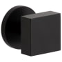 Viaggio Circolo Solid Brass Non-Turning Two-Sided Dummy Knob Set with Quadrato Brass Knob and Circolo Rosette Satin Black