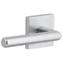 Viaggio Motivo Solid Brass Non-Turning Two-Sided Dummy Door Lever Set with Moderno Lever and Quadrato Linen Backplate Bright Chrome