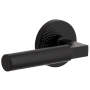 Viaggio Circolo Hammered Solid Brass Non-Turning Two-Sided Dummy Door Lever Set with Contempo Lever and Circolo Hammered Rosette Satin Black