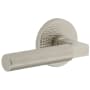 Viaggio Circolo Hammered Solid Brass Non-Turning Two-Sided Dummy Door Lever Set with Contempo Lever and Circolo Hammered Rosette Satin Nickel