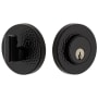 Viaggio Circolo Hammered Solid Brass Round Rosette Single Cylinder Deadbolt Satin Black