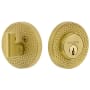 Viaggio Circolo Hammered Solid Brass Round Rosette Single Cylinder Deadbolt Satin Brass