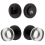 Viaggio Motivo Solid Brass Single Cylinder Keyed Entry Door Knob Set and Deadbolt Combo Pack - 2-3/8" Backset Satin Black