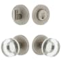 Viaggio Motivo Solid Brass Single Cylinder Keyed Entry Door Knob Set and Deadbolt Combo Pack - 2-3/8" Backset Satin Nickel