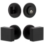 Viaggio Motivo Solid Brass Single Cylinder Keyed Entry Door Knob Set and Deadbolt Combo Pack - 2-3/8" Backset Satin Black