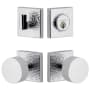 Viaggio Motivo Solid Brass Single Cylinder Keyed Entry Door Knob Set and Deadbolt Combo Pack - 2-3/8" Backset Bright Chrome