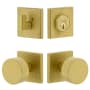 Viaggio Motivo Solid Brass Single Cylinder Keyed Entry Door Knob Set and Deadbolt Combo Pack - 2-3/8" Backset Satin Brass