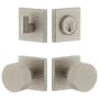 Viaggio Motivo Solid Brass Single Cylinder Keyed Entry Door Knob Set and Deadbolt Combo Pack - 2-3/8" Backset Satin Nickel
