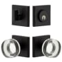 Viaggio Motivo Solid Brass Single Cylinder Keyed Entry Door Knob Set and Deadbolt Combo Pack - 2-3/8" Backset Satin Black