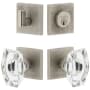 Viaggio Motivo Solid Brass Single Cylinder Keyed Entry Door Knob Set and Deadbolt Combo Pack - 2-3/8" Backset Satin Nickel