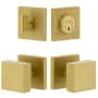 Viaggio Motivo Solid Brass Single Cylinder Keyed Entry Door Knob Set and Deadbolt Combo Pack - 2-3/8" Backset Satin Brass