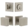 Viaggio Motivo Solid Brass Single Cylinder Keyed Entry Door Knob Set and Deadbolt Combo Pack - 2-3/8" Backset Satin Nickel