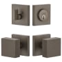 Viaggio Motivo Solid Brass Single Cylinder Keyed Entry Door Knob Set and Deadbolt Combo Pack - 2-3/8" Backset Titanium Gray
