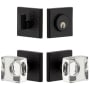 Viaggio Motivo Solid Brass Single Cylinder Keyed Entry Door Knob Set and Deadbolt Combo Pack - 2-3/8" Backset Satin Black