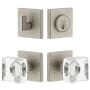 Viaggio Motivo Solid Brass Single Cylinder Keyed Entry Door Knob Set and Deadbolt Combo Pack - 2-3/8" Backset Satin Nickel