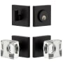 Viaggio Motivo Solid Brass Single Cylinder Keyed Entry Door Knob Set and Deadbolt Combo Pack - 2-3/8" Backset Satin Black