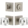 Viaggio Motivo Solid Brass Single Cylinder Keyed Entry Door Knob Set and Deadbolt Combo Pack - 2-3/8" Backset Satin Nickel