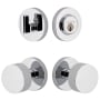 Viaggio Circolo Solid Brass Single Cylinder Keyed Entry Door Knob Set and Deadbolt Combo Pack - 2-3/4" Backset Bright Chrome