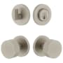 Viaggio Circolo Solid Brass Single Cylinder Keyed Entry Door Knob Set and Deadbolt Combo Pack - 2-3/4" Backset Satin Nickel