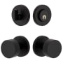 Viaggio Motivo Solid Brass Single Cylinder Keyed Entry Door Knob Set and Deadbolt Combo Pack - 2-3/4" Backset Satin Black