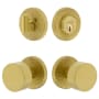 Viaggio Motivo Solid Brass Single Cylinder Keyed Entry Door Knob Set and Deadbolt Combo Pack - 2-3/4" Backset Satin Brass