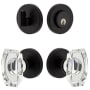 Viaggio Motivo Solid Brass Single Cylinder Keyed Entry Door Knob Set and Deadbolt Combo Pack - 2-3/4" Backset Satin Black