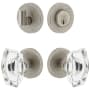 Viaggio Motivo Solid Brass Single Cylinder Keyed Entry Door Knob Set and Deadbolt Combo Pack - 2-3/4" Backset Satin Nickel