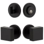 Viaggio Motivo Solid Brass Single Cylinder Keyed Entry Door Knob Set and Deadbolt Combo Pack - 2-3/4" Backset Satin Black