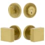 Viaggio Motivo Solid Brass Single Cylinder Keyed Entry Door Knob Set and Deadbolt Combo Pack - 2-3/4" Backset Satin Brass