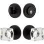 Viaggio Motivo Solid Brass Single Cylinder Keyed Entry Door Knob Set and Deadbolt Combo Pack - 2-3/4" Backset Satin Black