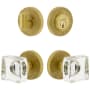 Viaggio Motivo Solid Brass Single Cylinder Keyed Entry Door Knob Set and Deadbolt Combo Pack - 2-3/4" Backset Satin Brass