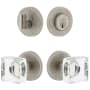 Viaggio Motivo Solid Brass Single Cylinder Keyed Entry Door Knob Set and Deadbolt Combo Pack - 2-3/4" Backset Satin Nickel