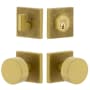 Viaggio Motivo Solid Brass Single Cylinder Keyed Entry Door Knob Set and Deadbolt Combo Pack - 2-3/4" Backset Satin Brass