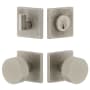 Viaggio Motivo Solid Brass Single Cylinder Keyed Entry Door Knob Set and Deadbolt Combo Pack - 2-3/4" Backset Satin Nickel