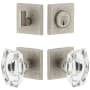 Viaggio Motivo Solid Brass Single Cylinder Keyed Entry Door Knob Set and Deadbolt Combo Pack - 2-3/4" Backset Satin Nickel
