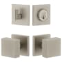 Viaggio Quadrato Solid Brass Single Cylinder Keyed Entry Door Knob Set and Deadbolt Combo Pack - 2-3/4" Backset Satin Nickel