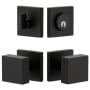 Viaggio Motivo Solid Brass Single Cylinder Keyed Entry Door Knob Set and Deadbolt Combo Pack - 2-3/4" Backset Satin Black