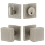 Viaggio Motivo Solid Brass Single Cylinder Keyed Entry Door Knob Set and Deadbolt Combo Pack - 2-3/4" Backset Satin Nickel