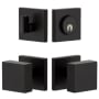 Viaggio Motivo Solid Brass Single Cylinder Keyed Entry Door Knob Set and Deadbolt Combo Pack - 2-3/4" Backset Satin Black