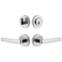 Viaggio Motivo Left Handed Solid Brass Single Cylinder Keyed Entry Door Lever Set and Deadbolt Combo Pack - 2-3/8" Backset Bright Chrome