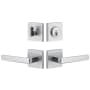 Viaggio Motivo Left Handed Solid Brass Single Cylinder Keyed Entry Door Lever Set and Deadbolt Combo Pack - 2-3/8" Backset Bright Chrome