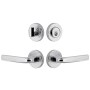 Viaggio Motivo Left Handed Solid Brass Single Cylinder Keyed Entry Door Lever Set and Deadbolt Combo Pack - 2-3/4" Backset Bright Chrome