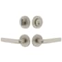 Viaggio Motivo Left Handed Solid Brass Single Cylinder Keyed Entry Door Lever Set and Deadbolt Combo Pack - 2-3/4" Backset Satin Nickel