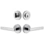 Viaggio Motivo Left Handed Solid Brass Single Cylinder Keyed Entry Door Lever Set and Deadbolt Combo Pack - 2-3/4" Backset Bright Chrome