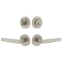 Viaggio Circolo Right Handed Solid Brass Single Cylinder Keyed Entry Door Lever Set and Deadbolt Combo Pack - 2-3/4" Backset Satin Nickel