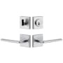 Viaggio Motivo Left Handed Solid Brass Single Cylinder Keyed Entry Door Lever Set and Deadbolt Combo Pack - 2-3/4" Backset Bright Chrome